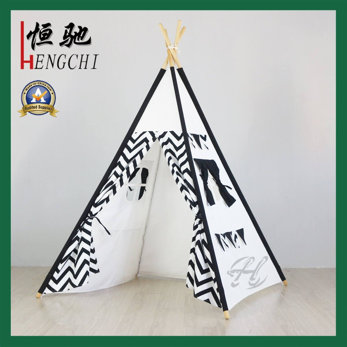 Strip-Printing-Kids-Indian-Teepee-Tent-Children-Play-Canvas-Tent 