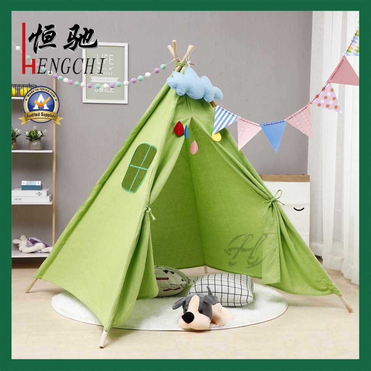 Kids-Indian-Teepee-Tent-Children-Play-Tent-Cotton-Canvas-Tent